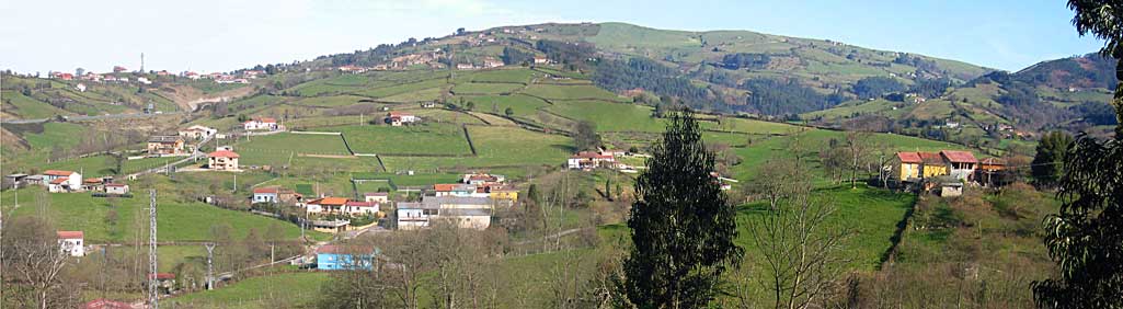 Vista de La Felguera de Norea y Autova Valles Mineros